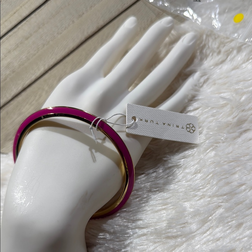 Trina Turk Fuchsia and Gold Bracelet